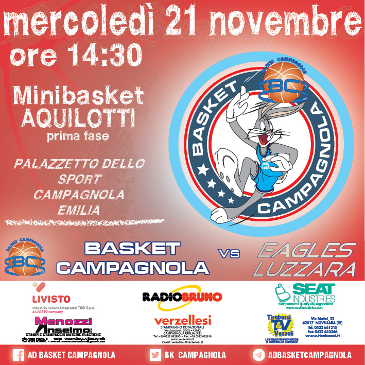 MB: Aquilotti – 1.Giornata: Basket Campagnola vs Eagles Luzzara