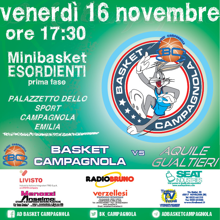 Minibasket: Esordienti Basket Campagnola vs Aquile Gualtieri