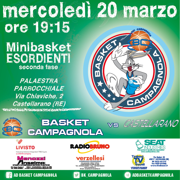 MB: Esordienti – 4. Giornata seconda fase: Castellarano vs Basket Campagnola