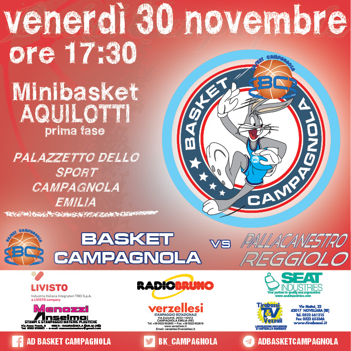 MB: Aquilotti – 2.Giornata: Basket Campagnola vs Pallacanestro Reggiolo