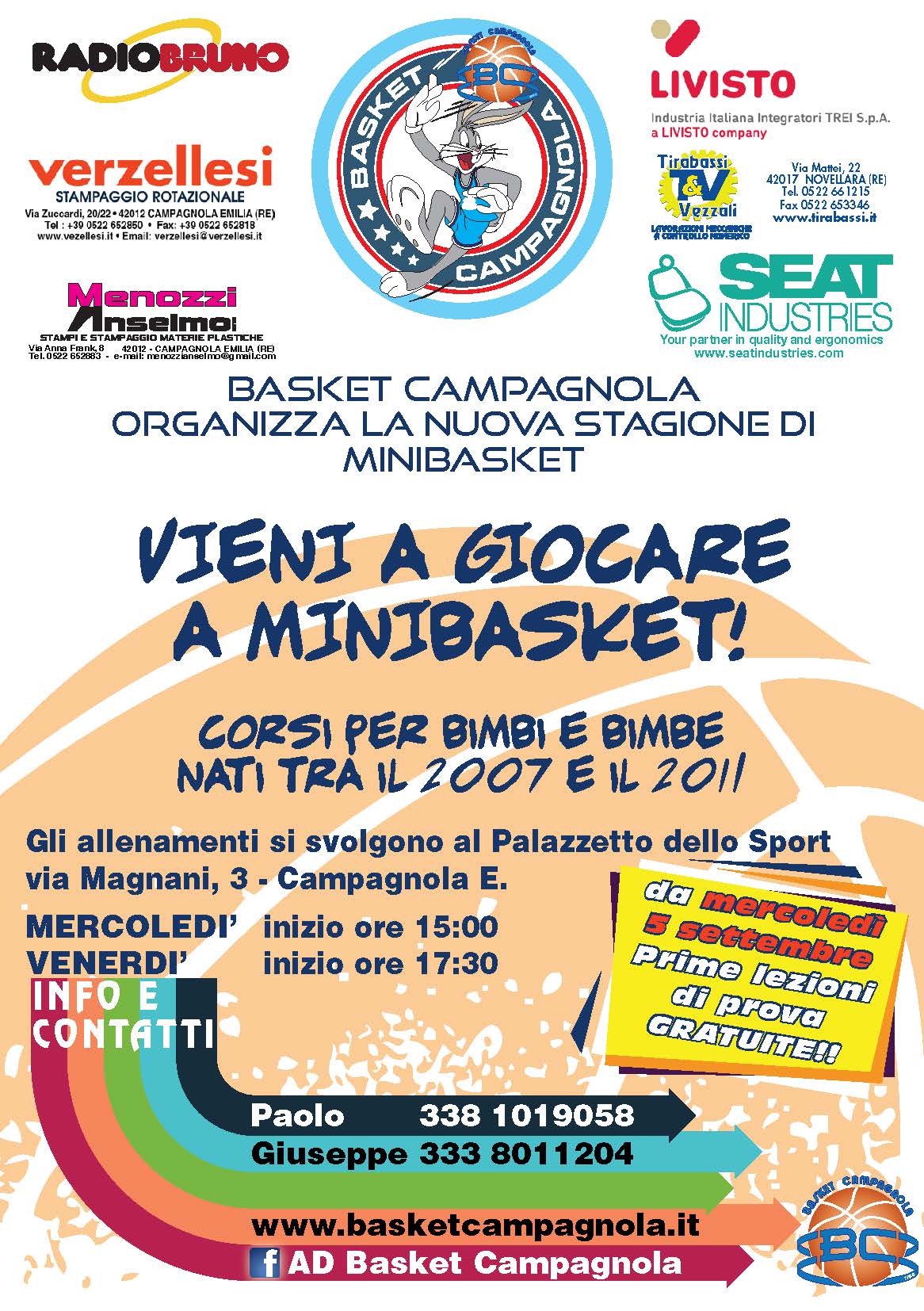 A Settembre ricomincia il Minibasket